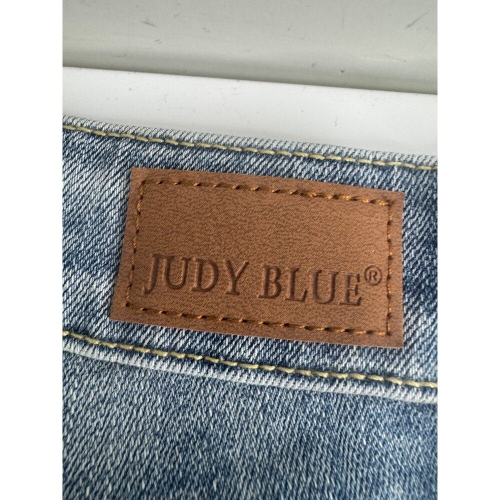 Judy Blue Women's Skinny Fit Jeans Sz 32X29 Stretch Light Wash Distressed Denim - Picture 4 of 11